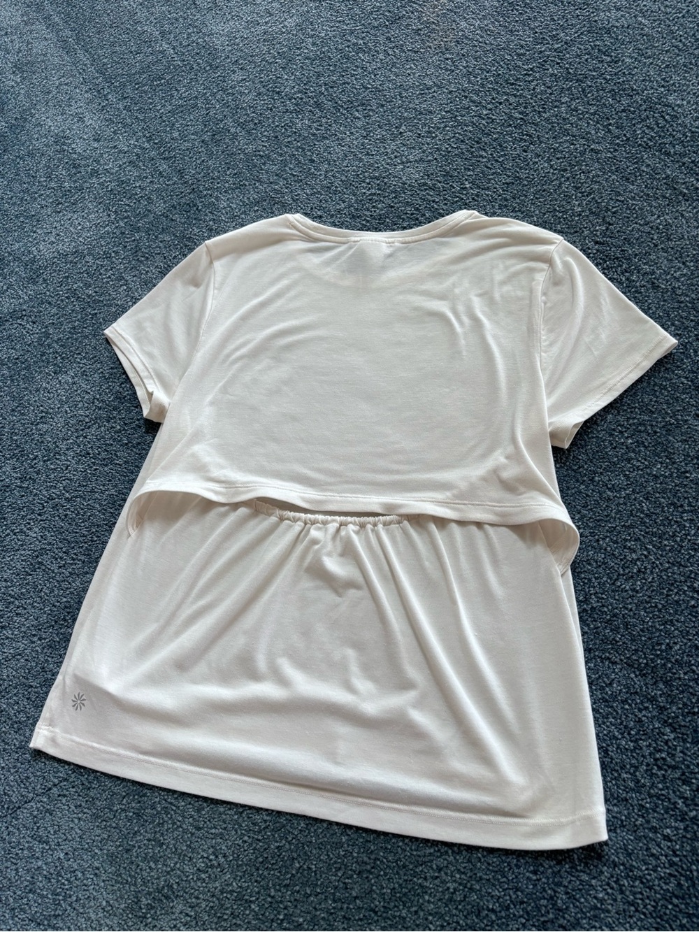 Athleta White Women's Short Sleeve Layered Top